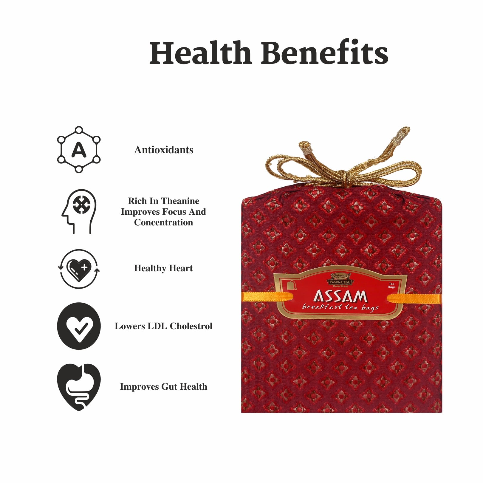 Tealiano Premium Sweet & Spicy English Breakfast Tea - Assam Masala Chai Loose Leaf, 2027 Expiry